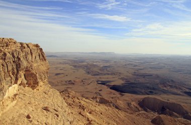 Ramon crater in the Negev desert clipart