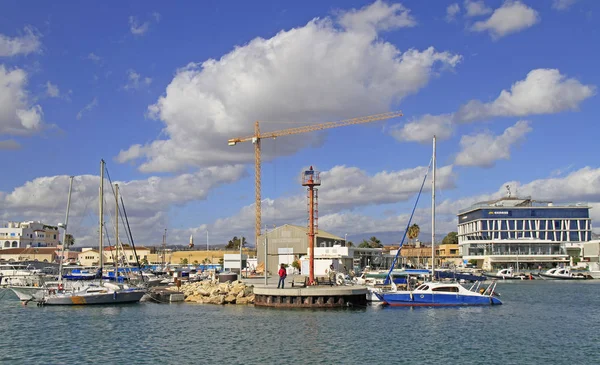 Uitzicht op de oude haven van Limassol — Stockfoto