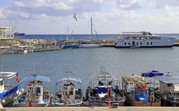 Vista do Porto Antigo de Limassol — Fotografia de Stock