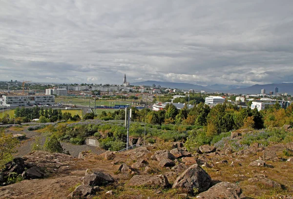 Letní Městská Krajina Města Reykjavík Islandu — Stock fotografie