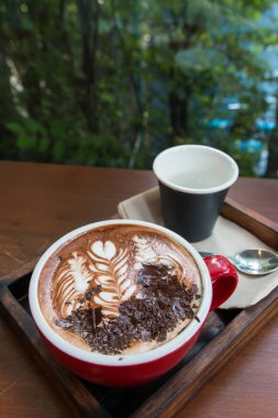 bir fincan sıcak mocha Çikolata kahve