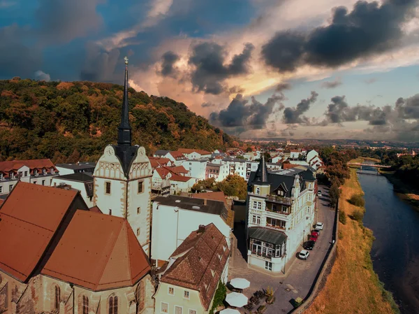 Gera untermhaus panorama ponte architettura estate — Foto Stock