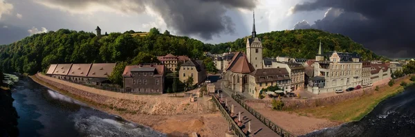 Gera untermhaus panorama ponte architettura estate — Foto Stock