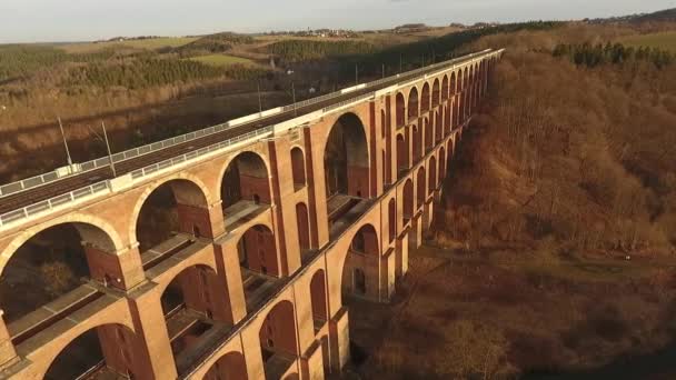 Goeltzsch κοιλάδα γέφυρα Ευρώπη Γερμανία thuringia ταξιδεύουν — Αρχείο Βίντεο