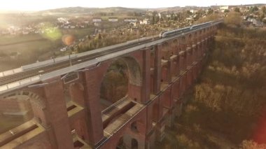 Tren seyahat Avrupa Almanya thuringia köprü