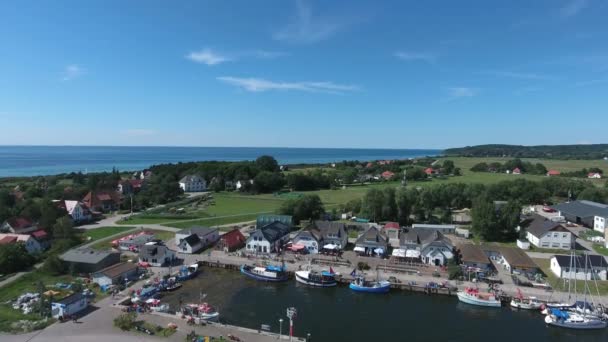 Vitte Hiddensee en Alemania isla portuaria — Vídeos de Stock