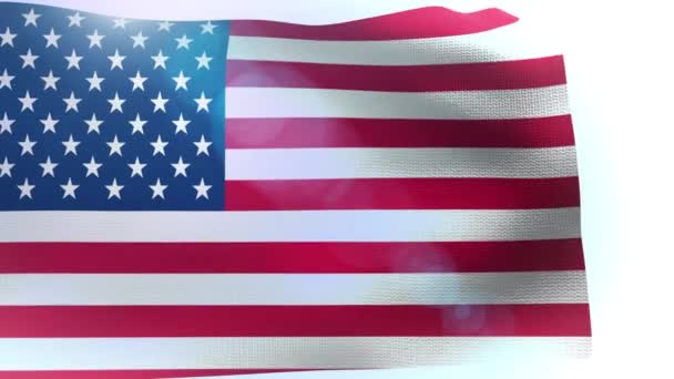 アメリカ 48 星の旗を振って私たち米国ビデオ アニメーション — ストック動画