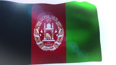 Afganistan bayrak Rüzgar sallayarak