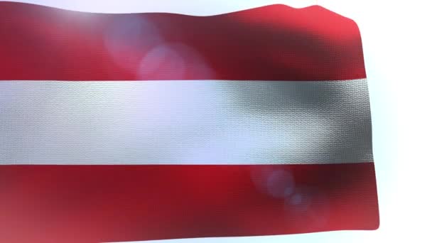 Autriche vague drapeau agitant — Video