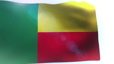 Benin dalgalanan bayrak dalga