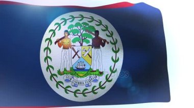 Rüzgar dalga bayrak sallayarak Belize