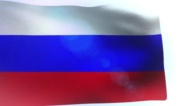 Rosyjska Flaga Macha w fali wiatru — Wideo stockowe