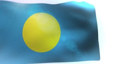 Palau bayrak Rüzgar sallayarak üfleme