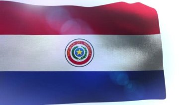 Paraguay bayrak Rüzgar sallayarak üfleme