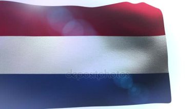 Hollanda bayrağı sallayarak dalga rüzgarda