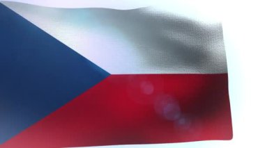Dalga sallayarak rüzgarda Çek Cumhuriyeti bayrağı