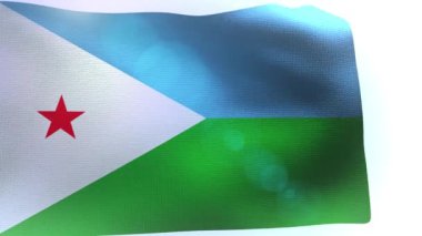 Cibuti dalga esen rüzgarda sallayarak bayrak