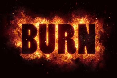 burn fire flame text explosion explode clipart