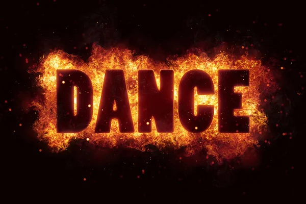 Danse feu flammes brûler texte explosion exploser — Photo