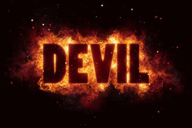 devil Fire Satanic sign gothic style evil esoteric clipart