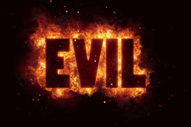 evil Fire Satanic sign gothic style evil esoteric clipart