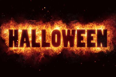 Halloween horror alev tatil tasarımı için ateş