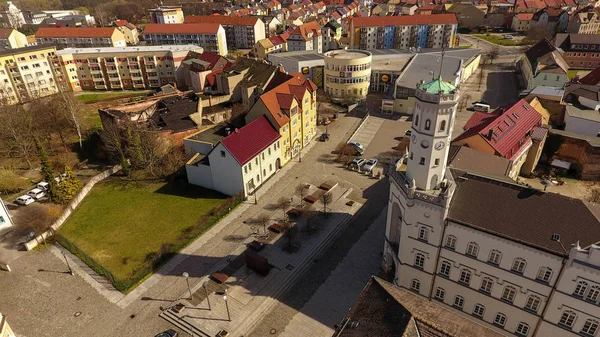 Meueslwitz market old town aerial view — Stock Photo, Image