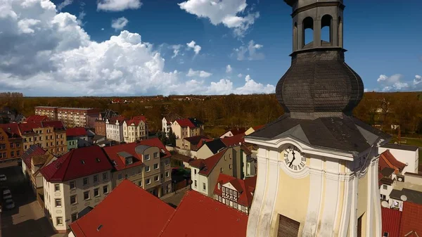 Mercado de Meueslwitz Vista aérea del casco antiguo — Foto de Stock