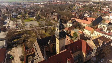 ZEITZ havadan görünümü eski şehir Almanya Saksonya-Anhalt