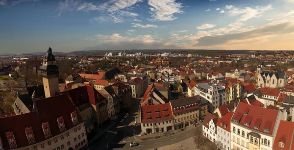 Zeitz vista aérea cidade velha alemanha Saxônia-Anhalt — Fotografia de Stock