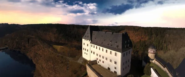 El Castillo de Burgk en Alemania vista aérea — Foto de Stock