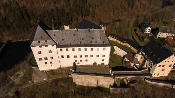 Die burg burgk in deutschland luftbild — Stockfoto