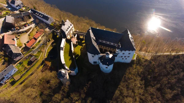 El Castillo de Burgk en Alemania vista aérea — Foto de Stock