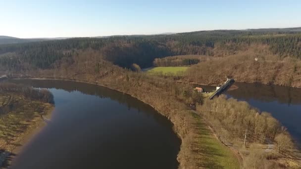 Hradu Burgk v Německu letecký pohled — Stock video