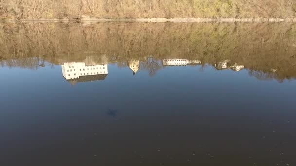 The Castle Burgk di Jerman pandangan udara — Stok Video