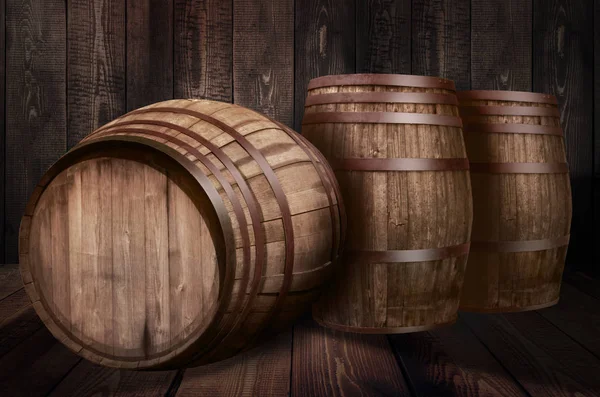 Hintergrund des Fasses Whiskey Bodega Bier — Stockfoto