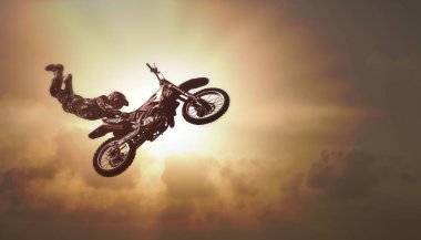 motocross stunt motosiklet Bisiklet motokros atlamak