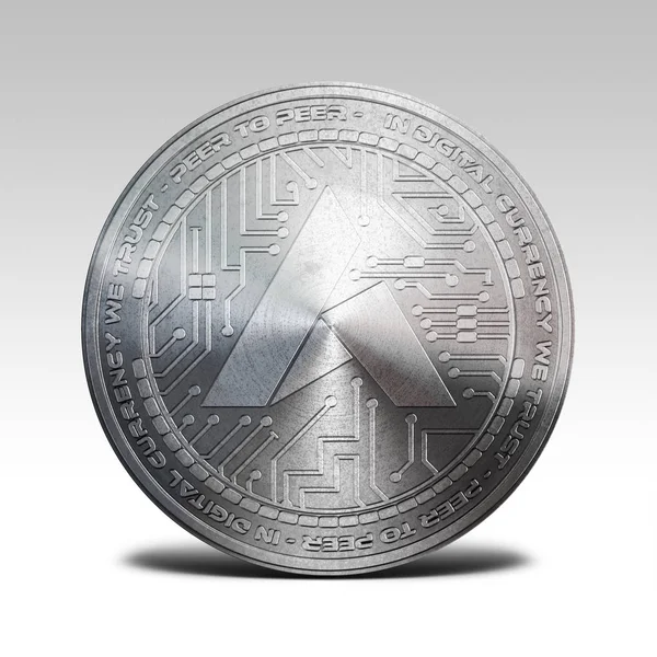 Silver ardor coin isolated on white background 3d rendering — Stock Photo, Image