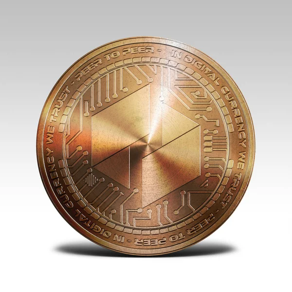 Copper ubiq coin isolated on white background 3d rendering — Stock Photo, Image