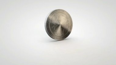 Gümüş zcash z-nakit para tablo beyaz arka plan üzerinde iplik