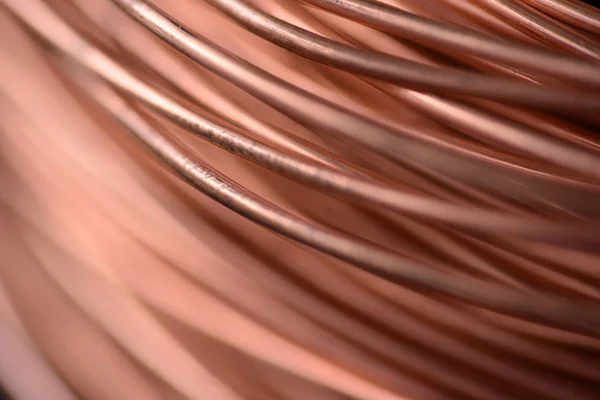 Closeup of Copper Coil Wiring with Focus on One Wire