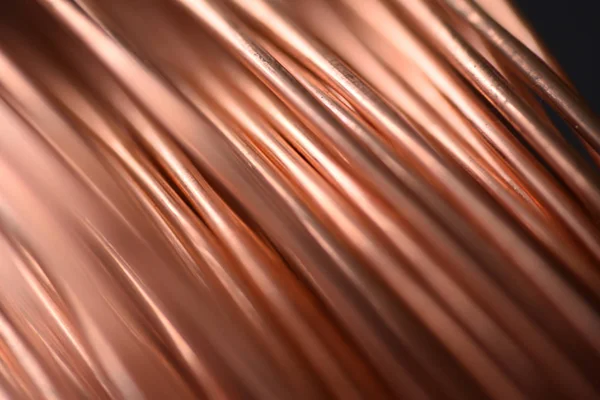 Closeup of Copper Coil Wiring with Focus on One Wire