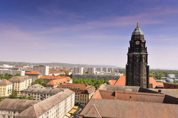 드레스덴, 색 소니, 독일, 유럽에서에서 도시의 스카이 라인의 파노라마. — 스톡 사진