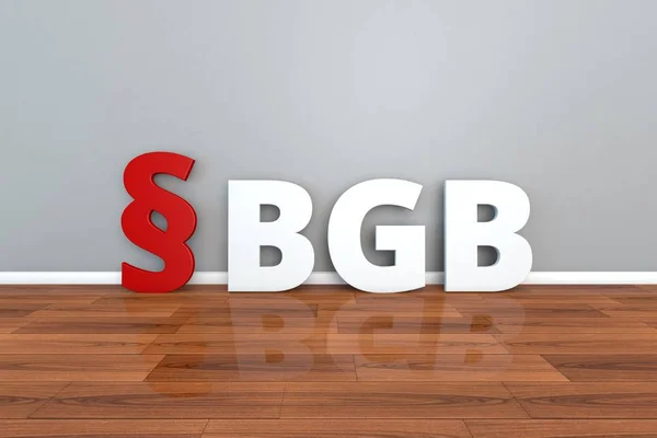 Almanca hukuk Bgb kısaltma Medeni Kanun için 3d çizim