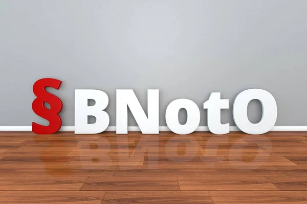 Bnoto Abkürzung für bundesnotarordnung 3d illustration — Stockfoto