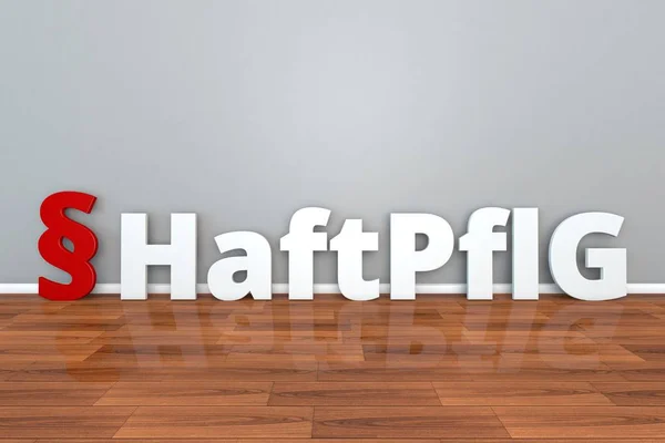 Haftpflg Abkürzung für Haftungsgesetz 3d Abbildung haftpflichtgesetz — Stockfoto