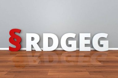 Almanca hukuk Rdgeg kısaltma Yasal Hizmetler Yasası için tanıtım Yasası için 3d çizim