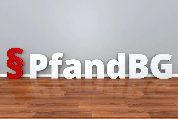 Pfandbg Abkürzung für Pfandbriefgesetz 3d Abbildung — Stockfoto