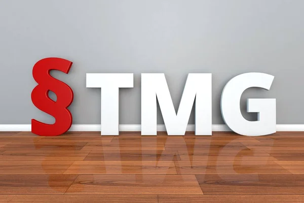 TMG-Abkürzung für Telemediengesetz 3d illustration telemediengesetz — Stockfoto