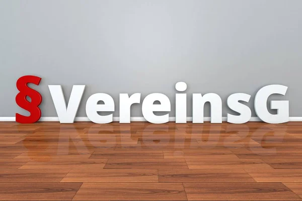 Duits recht Vereinsg afkorting voor wet openbare Vereniging wet 3d illustratie — Stockfoto